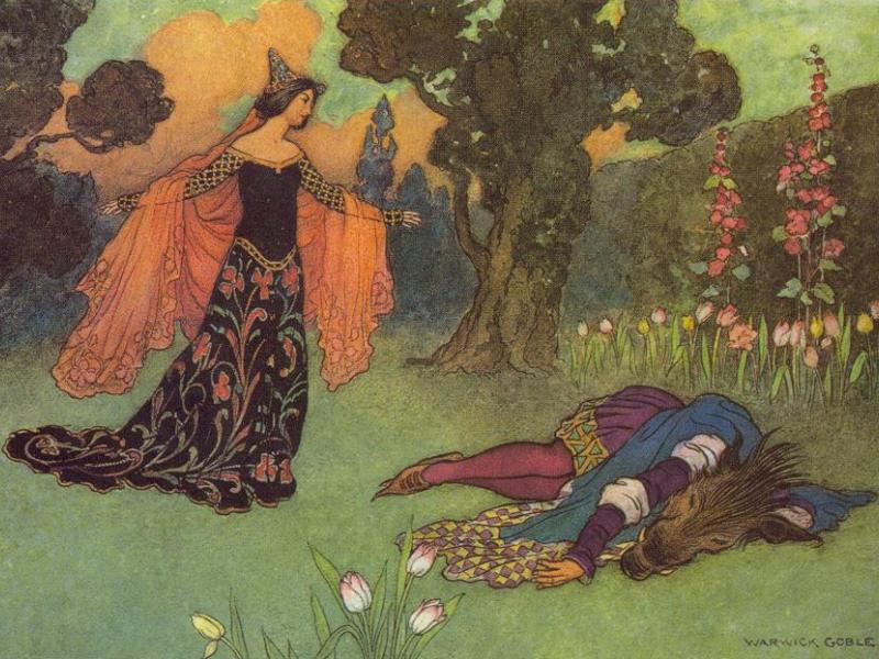 beauty and the beast by warwick goble