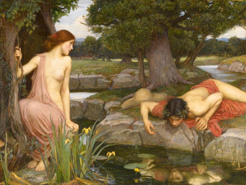 echo and narcissus by john william waterhouse