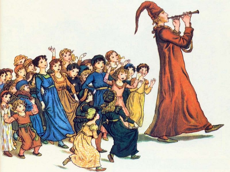pied piper by kate greenaway